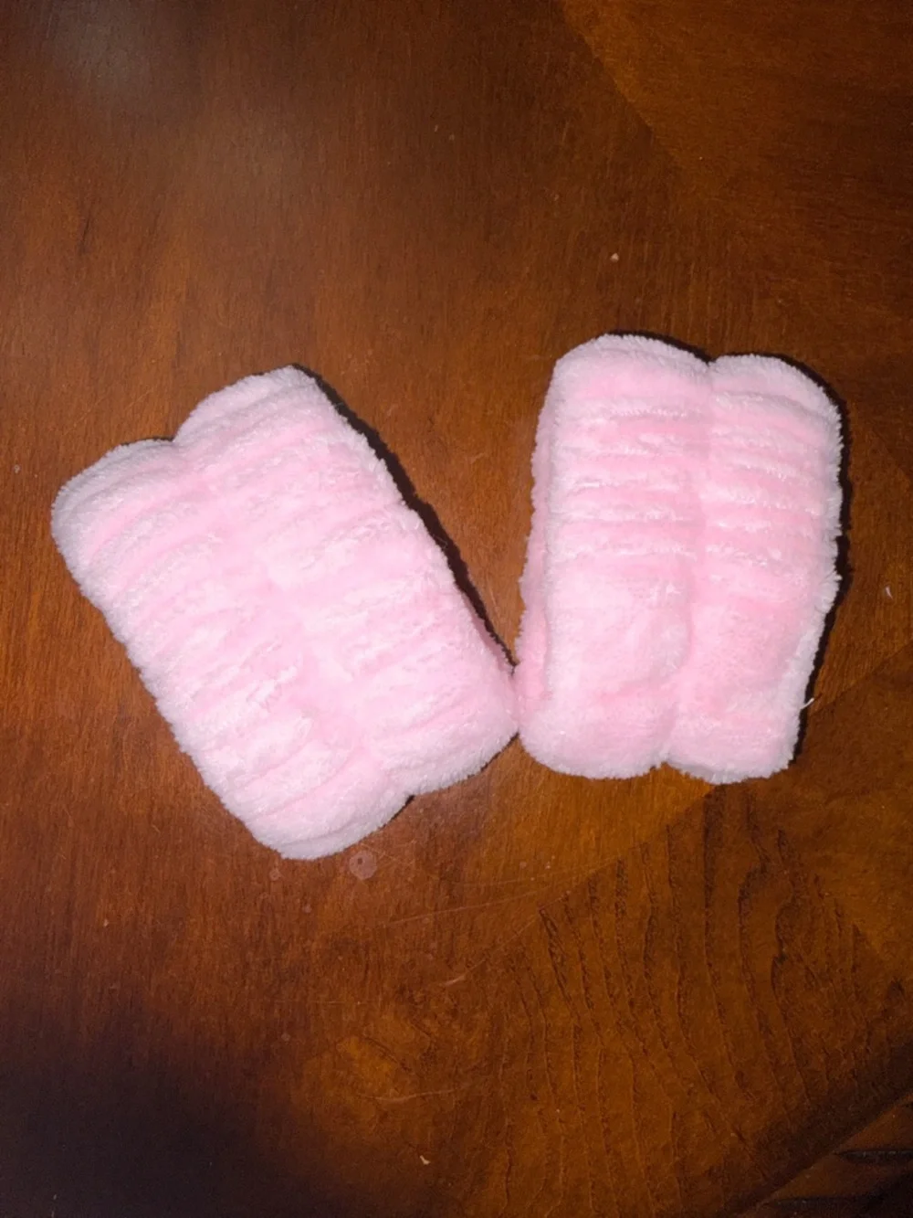 Kids Pink Spa Hair Accessory Set - Soft Headbands & Eye Mask